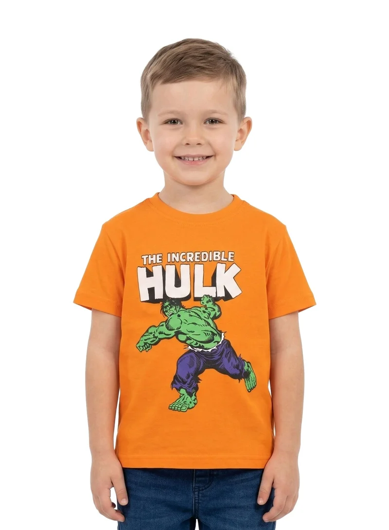 Marvel  Marvel Hulk & Captain America Toddler Boys Graphic T-Shirt (Pack of 2) for Kids | Best Price UAE