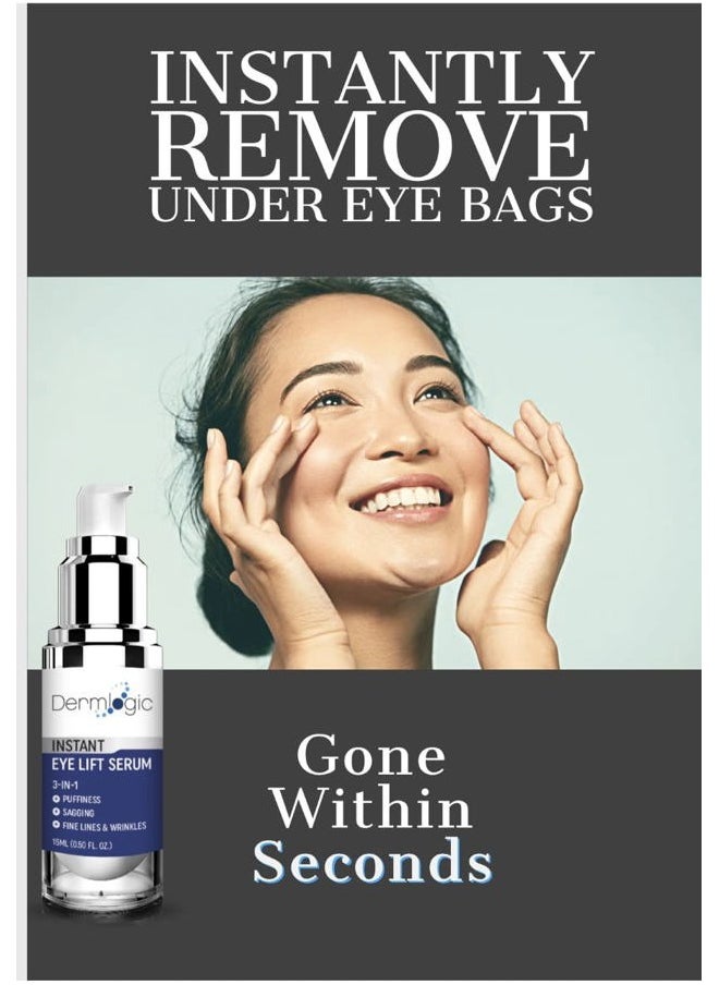 Dermlogic Under Eye Puffiness & Dark Circles Rapid Treatment- Instantly Reduces the Appearance of Puffy Eye Bags, Crow's Feet, & Sagging Skin.  - Image 5