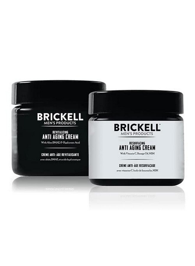 Brickell Men'S Day And Night Anti Aging Cream Routine Natural And Organic Unscented Skincare Gift Set