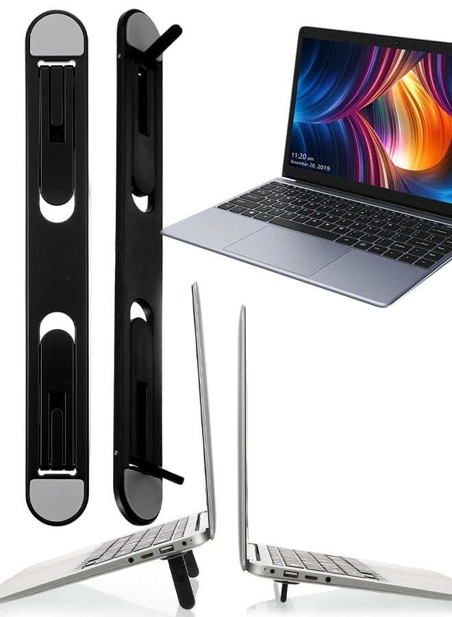 White Adjustable Foldable Ergonomic Laptop Cooling Stand Anti Slip Holder For 10-17 Inch Laptops Tablets - Image 1