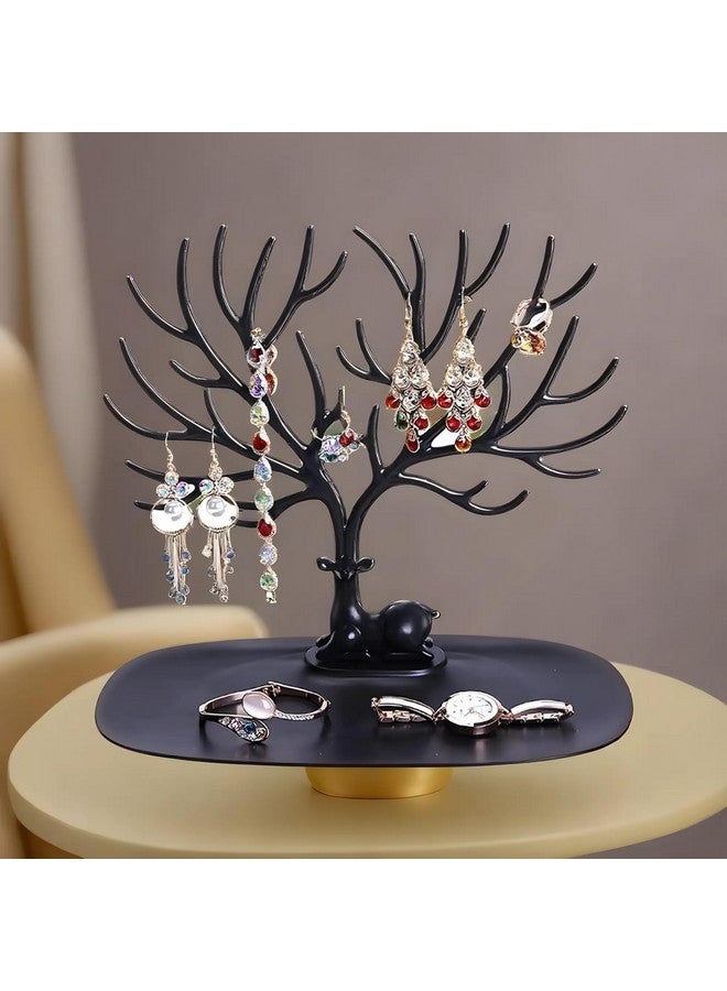 Kuber Industries Kuber Industries Deer Tree Stand|Plastic Key Holder|Creative Sika Deer Tree Organizer for Sunglasses|Keys|Wallet (Black)  - Image 4