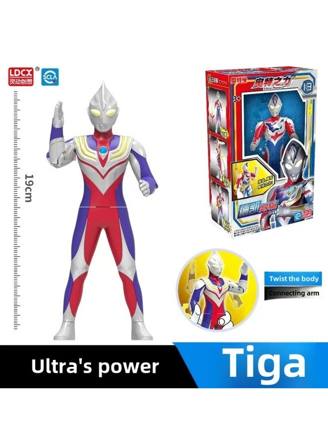 Genuine Smart Ultraman Transfiguration Toy Universe Hero Voice Luminous Action Ultraman Doll Boy Toy-Color:The Power Of Ott-Diga Ultraman ] - Image 1