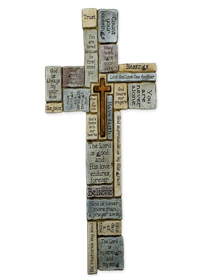 Roman Giftware Inc., Inspirational Crosswords Collection, 16" H Crossword Wall Cross,Religious, Inspirational, Durable (9x1x15) - Image 1