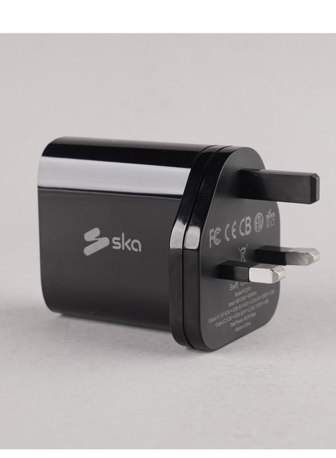 38W Fast Charger | USB-C 20W Power Delivery & USB-A 18W Quick Charge | High-Safety Design | Compact & Safe Fireproof PC Material | Travel Friendly
