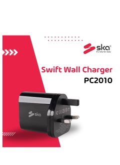 SKA 38W Fast Charger | USB-C 20W Power Delivery & USB-A 18W Quick Charge | High-Safety Design | Compact & Safe Fireproof PC Material | Travel Friendly  - Image 3
