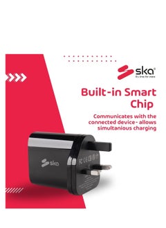 SKA 38W Fast Charger | USB-C 20W Power Delivery & USB-A 18W Quick Charge | High-Safety Design | Compact & Safe Fireproof PC Material | Travel Friendly  - Image 5
