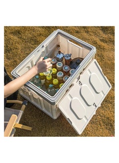 Outdoor Storage Box Grocery Cart On Wheels Plastic Durable Mobile Storage Bin with Lid 65L Big Capacity Collapsible Crate Hauling Utility Cart Rolling Cart for Camping Shopping - pzsku/Z00B80C868266D4269E4CZ/45/_/1731290741/f5e7a204-b429-463d-971e-97d14f755806