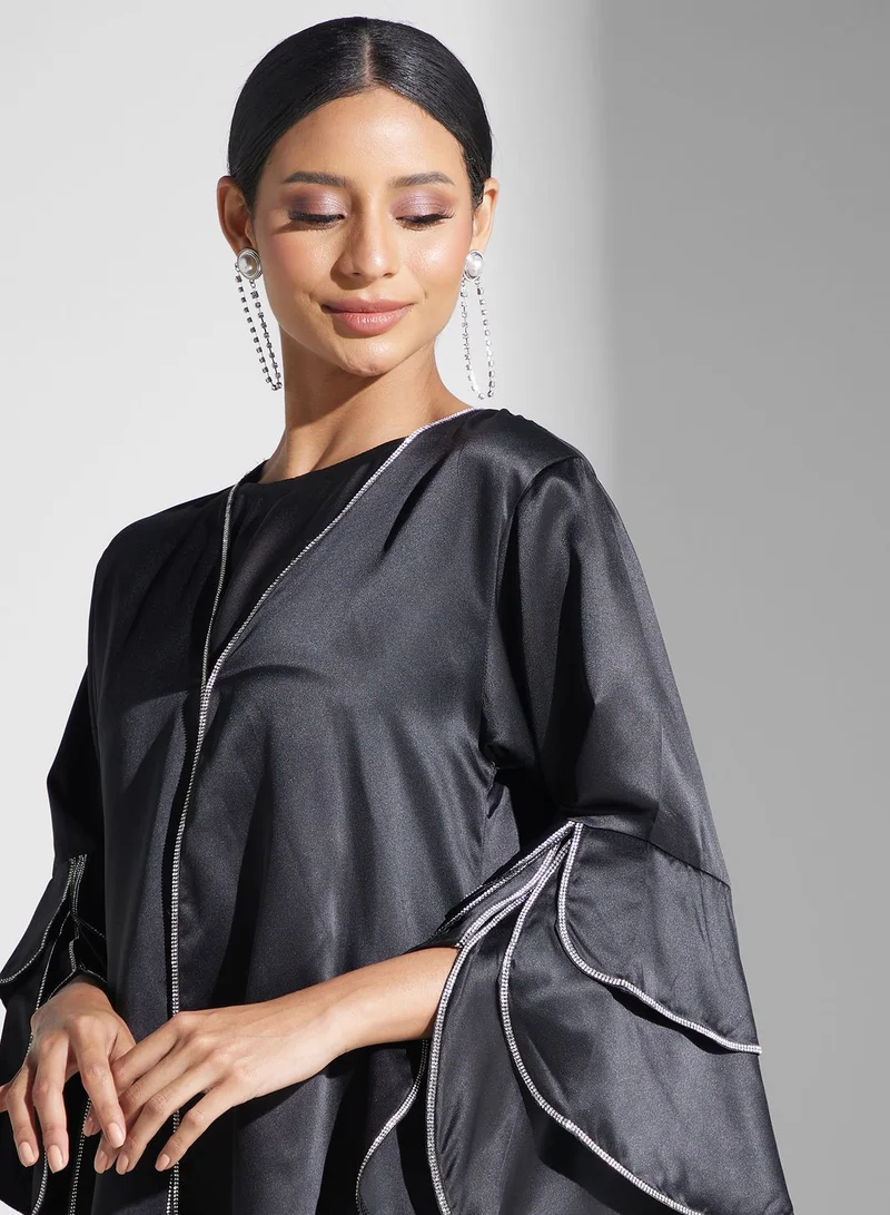 Khizana Abaya With Embellished Cuff
