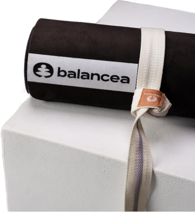 Balancea Yoga Mat with Strap - 5mm Non-Slip Suede & TPE - Eco-Friendly Black Fitness Mat for Home Gym, Pilates, Hot Yoga, and Meditation - 72 x 24 inches - Image 5