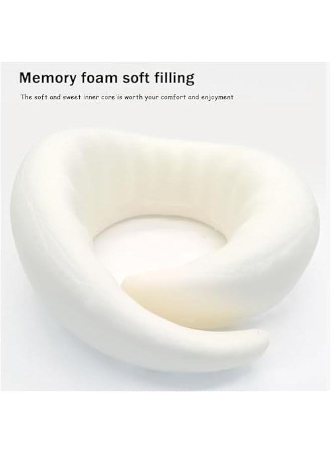 Generic - Flyhugz Neck Pillow, Wander Plus Travel Pillow, 100% Pure Memory Foam Airplane Pillow, Stowable U-Shaped Pillow (B) - Image 1