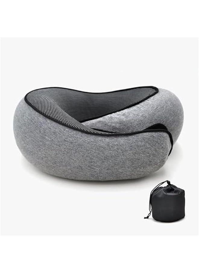 Generic - Flyhugz Neck Pillow, Wander Plus Travel Pillow, 100% Pure Memory Foam Airplane Pillow, Stowable U-Shaped Pillow (B) - Image 1
