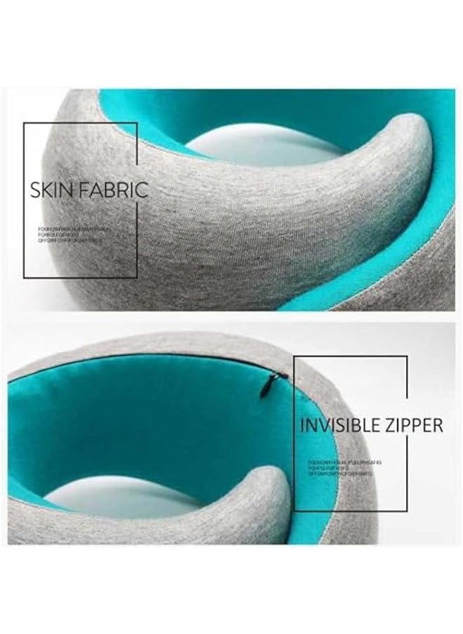 Generic - Flyhugz Neck Pillow, Wander Plus Travel Pillow, 100% Pure Memory Foam Airplane Pillow, Stowable U-Shaped Pillow (B) - Image 1