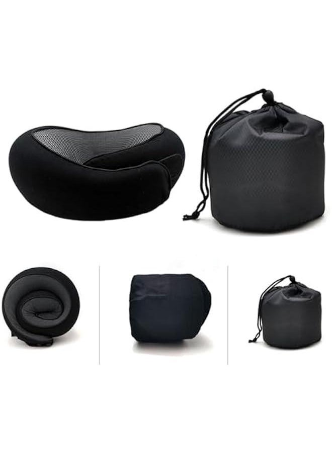 Generic - Flyhugz Neck Pillow, Wander Plus Travel Pillow, 100% Pure Memory Foam Airplane Pillow, Stowable U-Shaped Pillow (B) - Image 1