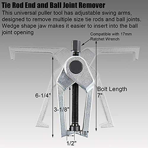 YSTOOL Front End Service Tool Set with Automotive Ball Joint Separator Tie Rod End Puller Pitman Arm Remover 5 PCS Removal Splitter Kit for Car SUV Light Truck Pickup - Image 4