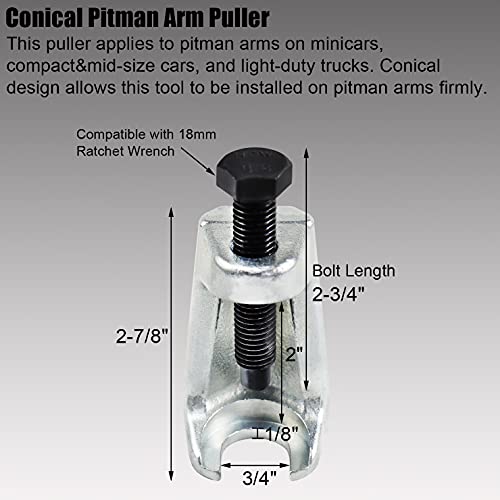 YSTOOL Front End Service Tool Set with Automotive Ball Joint Separator Tie Rod End Puller Pitman Arm Remover 5 PCS Removal Splitter Kit for Car SUV Light Truck Pickup - Image 5