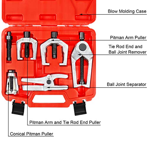 YSTOOL Front End Service Tool Set with Automotive Ball Joint Separator Tie Rod End Puller Pitman Arm Remover 5 PCS Removal Splitter Kit for Car SUV Light Truck Pickup - Image 2