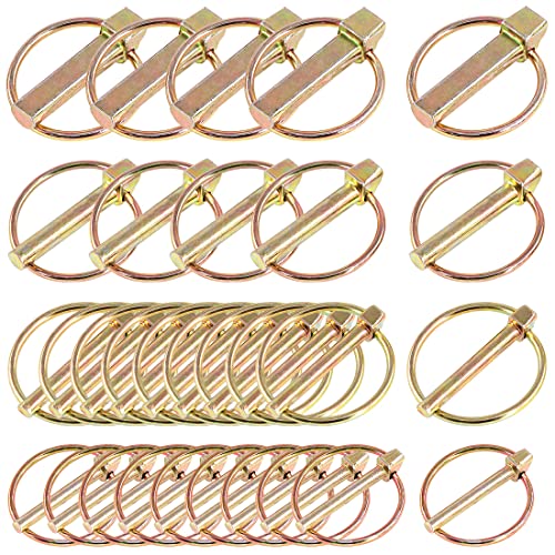 Glarks 30Pcs Heavy Duty Lynch Pin Assortment Kit for Farm Tractors Trailers Trucks Mowers - Image 1