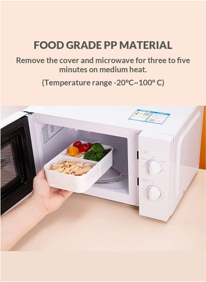 Arabest Microwaveable Lunch Box for Primary and Secondary School Students and Office Workers Special Compartment Sealing Freshness, 500 ML Bento Lunch Box with Spoon and Fork  - Image 3
