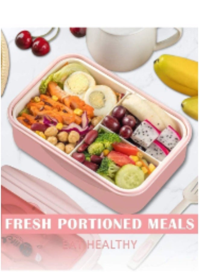 Arabest Microwaveable Lunch Box for Primary and Secondary School Students and Office Workers Special Compartment Sealing Freshness, 500 ML Bento Lunch Box with Spoon and Fork  - Image 5