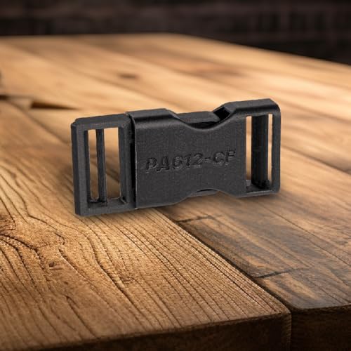 polymaker بوليمكر فايبرون PA612-CF خيوط نايلون ألياف الكربون 1.75 مم أسود 0.5 كجم، فايبرون PA612-CF نايلون قوي وحساس للرطوبة المنخفضة 1.75 مم خيوط طباعة ثلاثية الأبعاد - Image 3