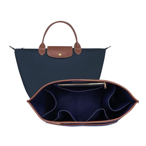 ZTUJO Premium Felt LongChamp Organizer Insert, Compatible with Longchamp Le Pliage Energy, Shoulder Bag, Top Handle, Xtra (Navy Blue, Small) - Image 1