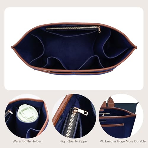 ZTUJO Premium Felt LongChamp Organizer Insert, Compatible with Longchamp Le Pliage Energy, Shoulder Bag, Top Handle, Xtra (Navy Blue, Small) - Image 4
