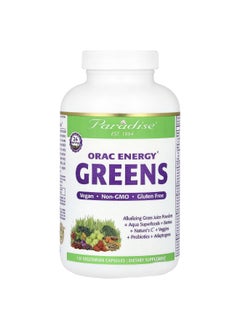 Paradise Herbs Paradise Herbs, ORAC Energy® Greens, 120 Vegetarian Capsules  - Image 1