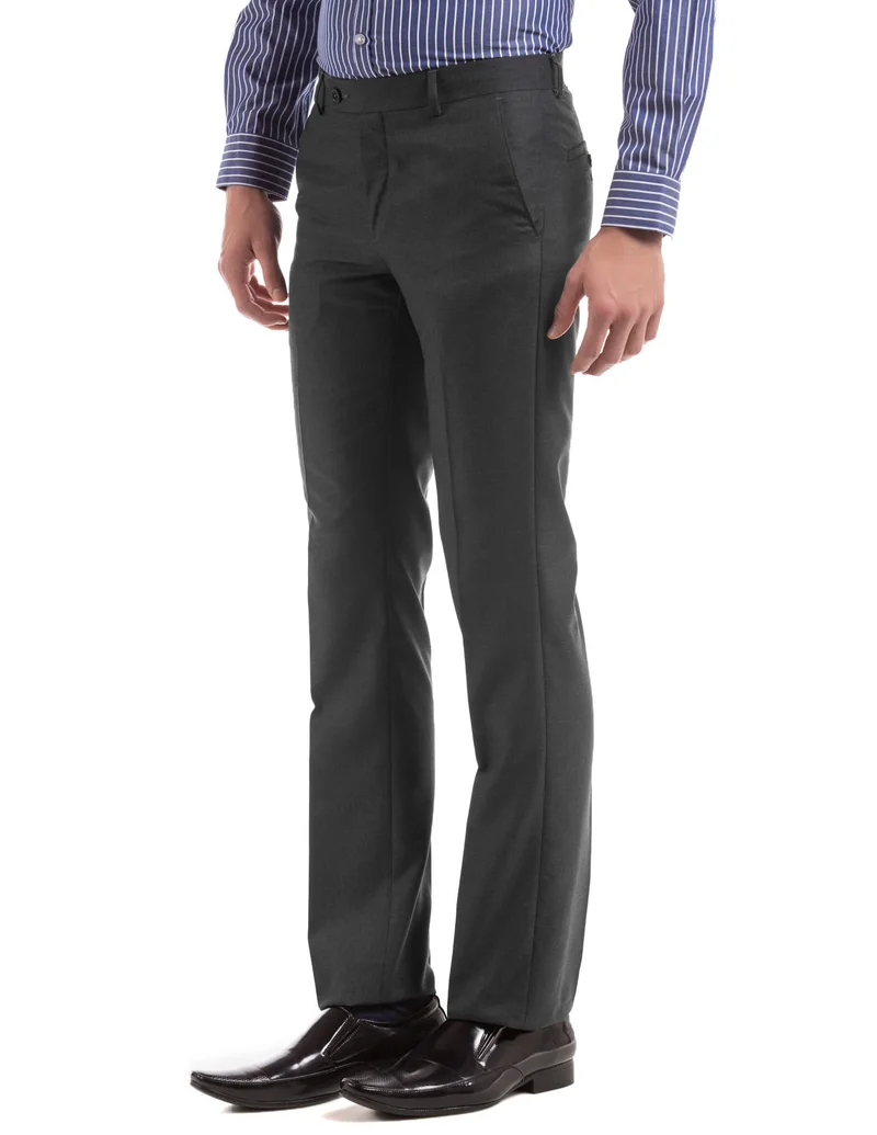 Arrow Grey slim-fit formal trousers for Men | Best Price UAE