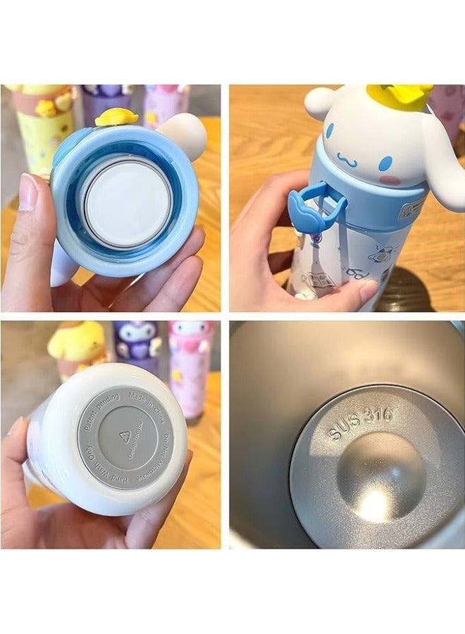 GGEROU Kids Water Bottle Insulated Stainless Steel Reusable Tumbler for Toddlers Boys Girls Cartoon Vacuum Thermos Cup Womens Water Bottles for Hot or Cold Drinks Travel School Home 350ml - Image 5