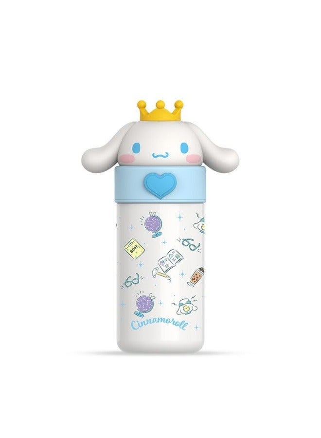 GGEROU Kids Water Bottle Insulated Stainless Steel Reusable Tumbler for Toddlers Boys Girls Cartoon Vacuum Thermos Cup Womens Water Bottles for Hot or Cold Drinks Travel School Home 350ml - Image 1