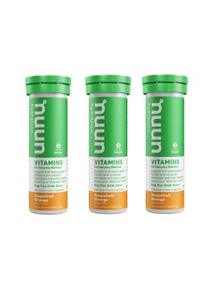 Nuun Nuun Vitamins: Grapefruit Orange Daily Hydration Supplement (3 Tubes of 12 Tabs)3  - Image 1