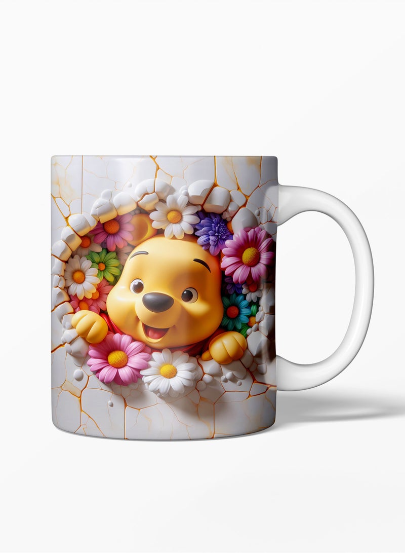 إم إي سي كوب أبيض مطبوع عليه تصميم ويني بو - Image 1