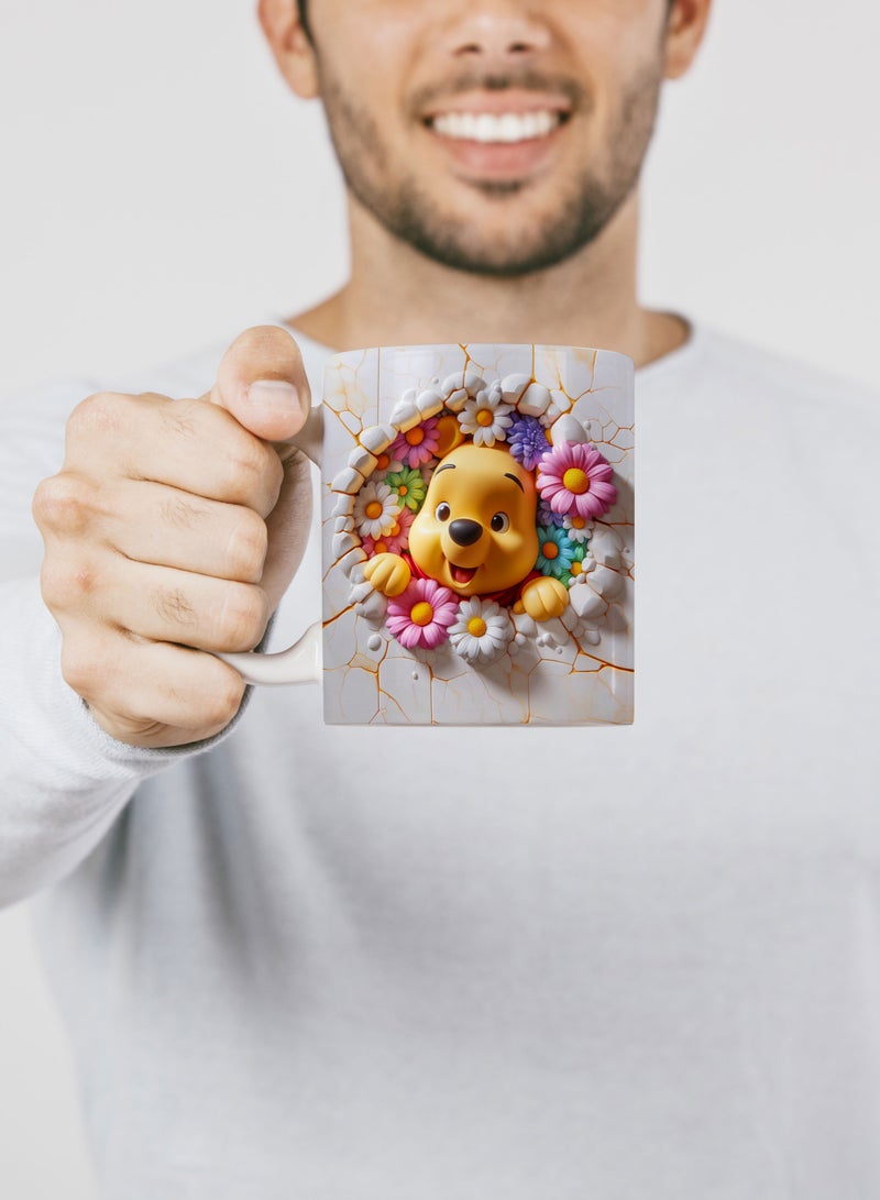 إم إي سي كوب أبيض مطبوع عليه تصميم ويني بو - Image 2