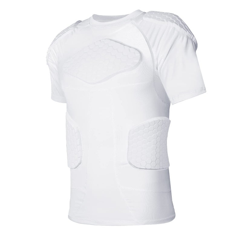 TUOYR Mens Football Padded Shirt Chest Rib Protector Undershirt for Football Baseball Softball Rugby - Image 2