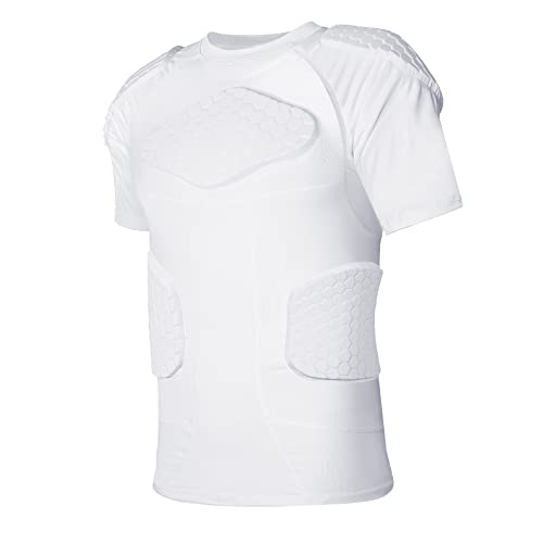 TUOYR Mens Football Padded Shirt Chest Rib Protector Undershirt for Football Baseball Softball Rugby - Image 1