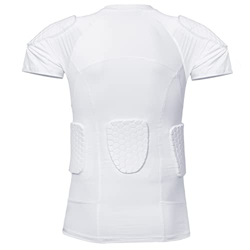 TUOYR Mens Football Padded Shirt Chest Rib Protector Undershirt for Football Baseball Softball Rugby - Image 3