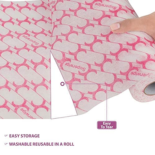 GINNI Premium Reusable Kitchen Tissue Rolls Printed Washable MultiPurpose 50 Pulls per Roll Pack of 3 - Image 3