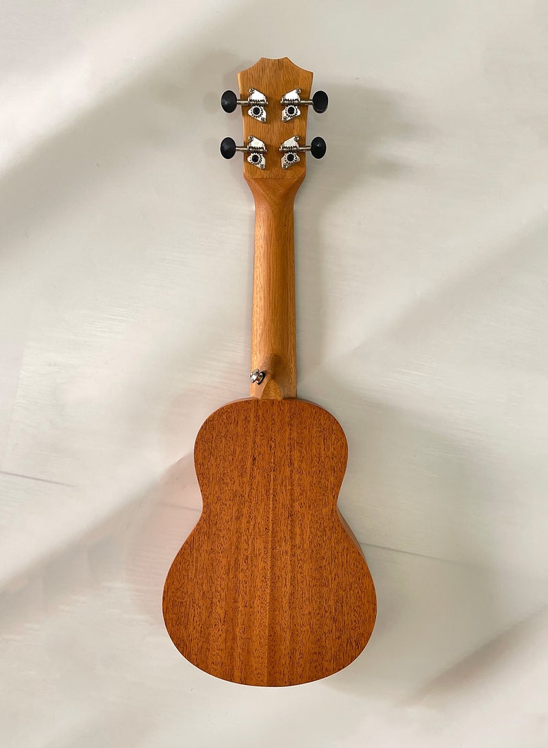 Mike Music 21-Inch Mahogany Ukulele for Beginners – Soprano Size with Gig Bag, Strings, Tuner, Picks, Strap, Capo & Winder – Complete Starter Kit - Image 3