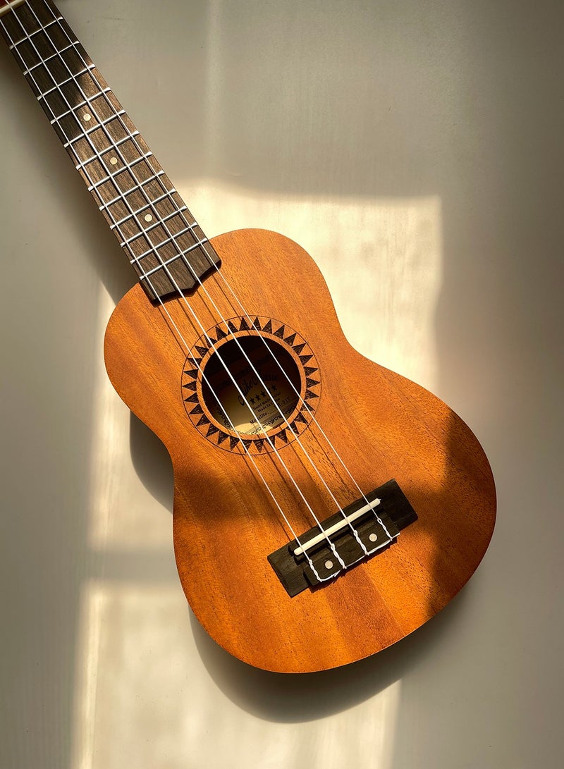 Mike Music 21-Inch Mahogany Ukulele for Beginners – Soprano Size with Gig Bag, Strings, Tuner, Picks, Strap, Capo & Winder – Complete Starter Kit - Image 5