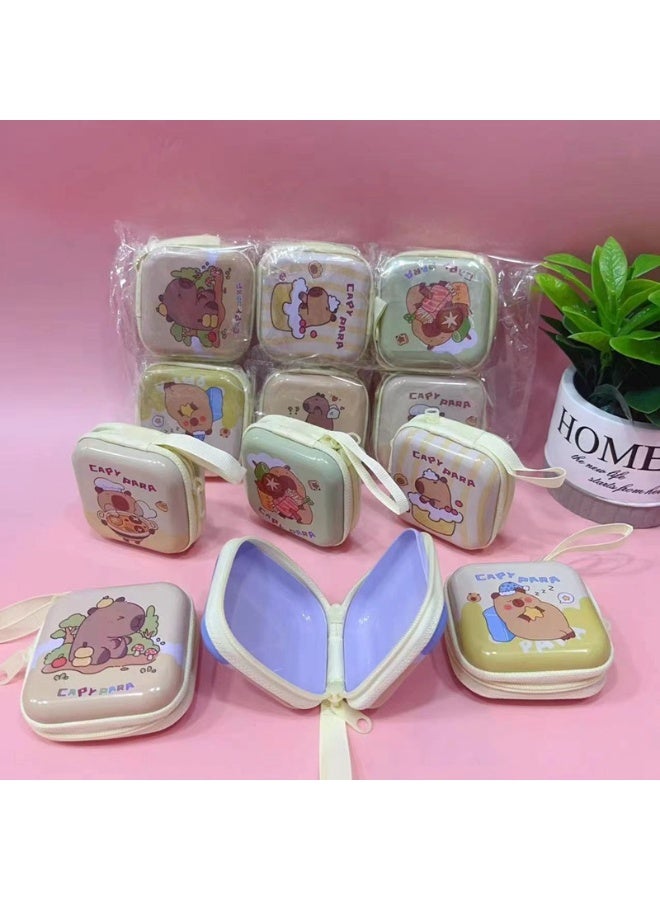 Cartoon square tin box bala coin purse ins girl student version small pouch coin purse small bag with (pattern random one) - Image 5