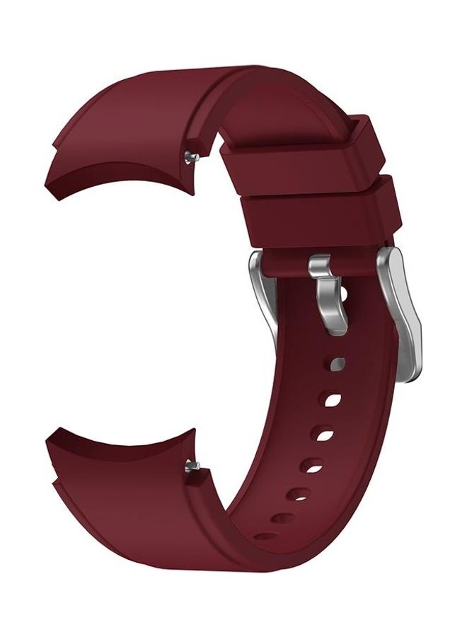 Loquat Silicone Replacement Strap Watchband For Samsung Galaxy Watch4 Classic 42mm Wine Red - Image 2