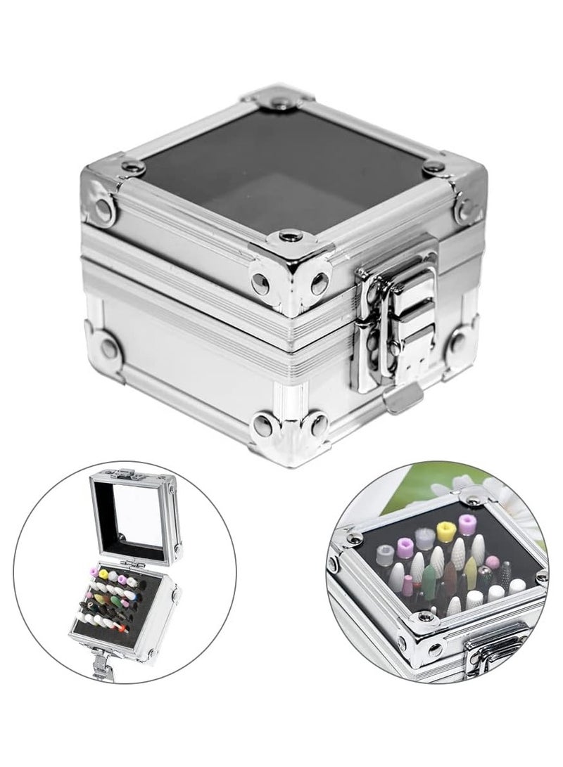 سولاري صندوق حامل لقمة مثقاب الأظافر منظم حاوية علبة ملف أظافر احترافية لقم تلميع فن الأظافر رؤوس طحن صندوق تخزين عرض لقمة الحفر - Image 1