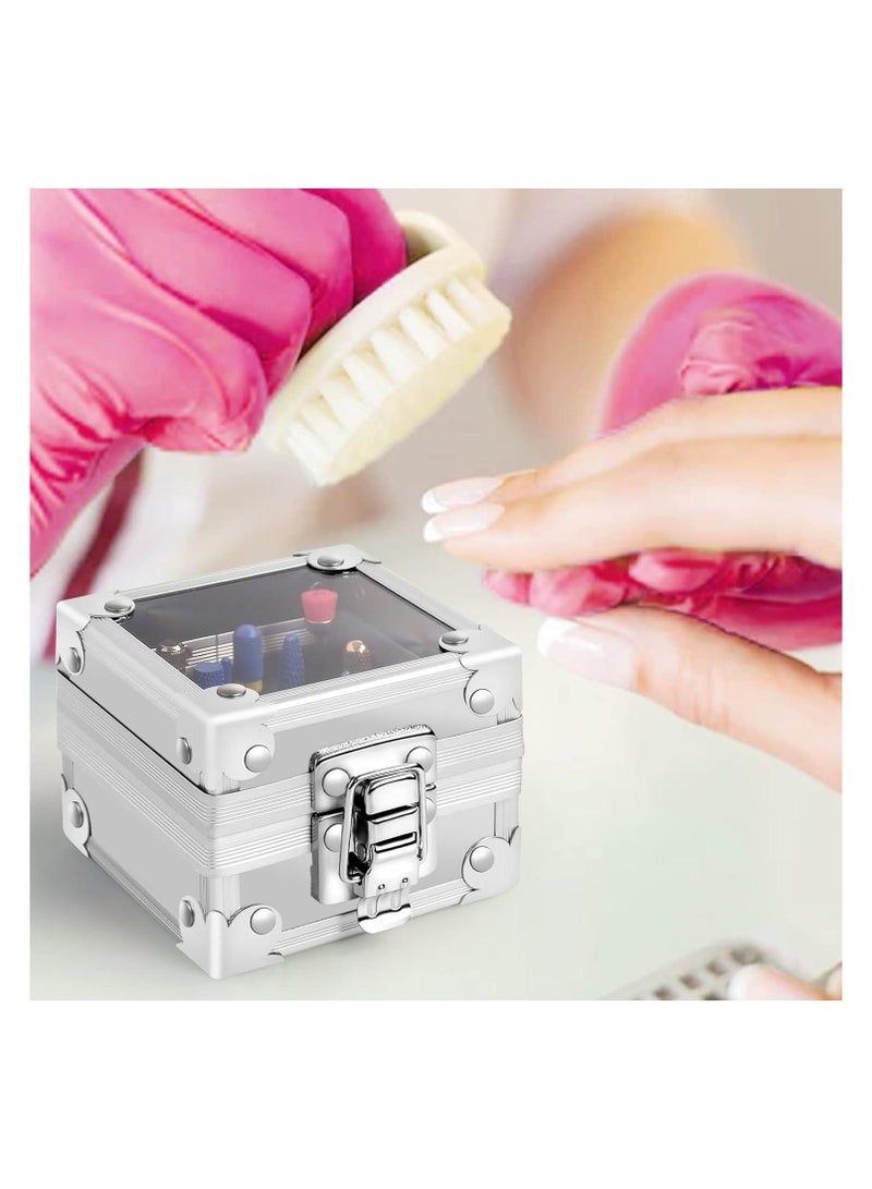 سولاري صندوق حامل لقمة مثقاب الأظافر منظم حاوية علبة ملف أظافر احترافية لقم تلميع فن الأظافر رؤوس طحن صندوق تخزين عرض لقمة الحفر - Image 3