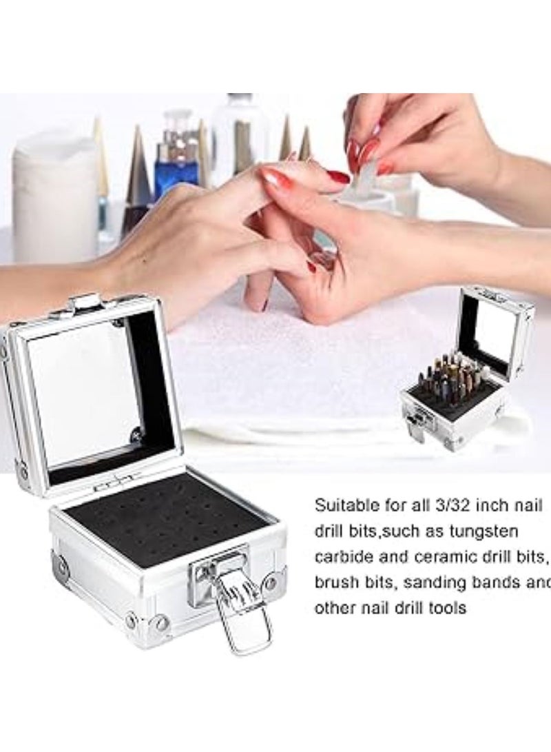 سولاري صندوق حامل لقمة مثقاب الأظافر منظم حاوية علبة ملف أظافر احترافية لقم تلميع فن الأظافر رؤوس طحن صندوق تخزين عرض لقمة الحفر - Image 5