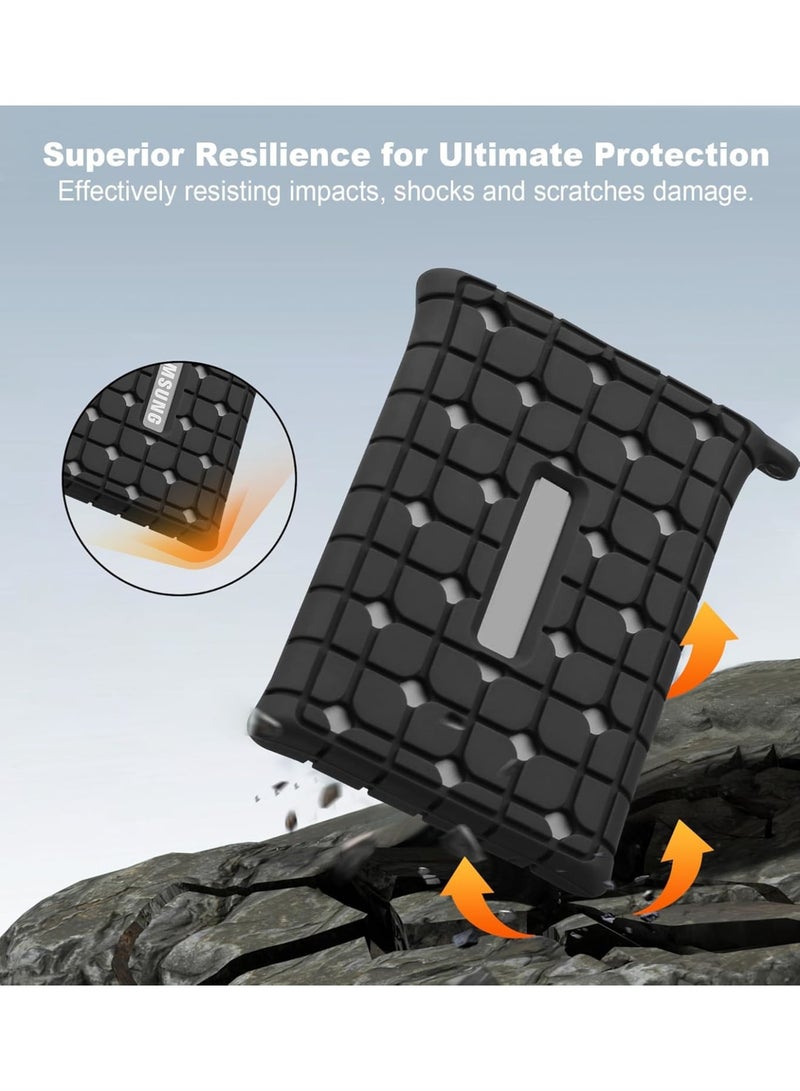 Carrying Case for T7 SSD, Portable Silicone Protective Sleeve for 500GB, 1TB, 2TB, 4TB External Solid State Drive, Travel Pouch with Carabiner, Black - Image 4