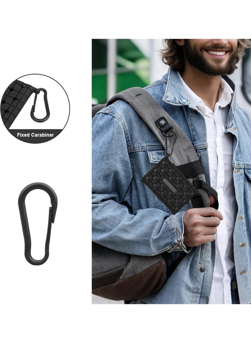 Carrying Case for T7 SSD, Portable Silicone Protective Sleeve for 500GB, 1TB, 2TB, 4TB External Solid State Drive, Travel Pouch with Carabiner, Black - Image 5