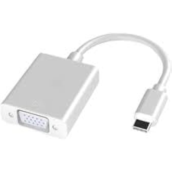 TYPE-C TO VGA ADAPTER, USB-C TO VGA 1080P CONVERTER FOR LAPTOP, TABLET, MONITOR, AND PROJECTOR