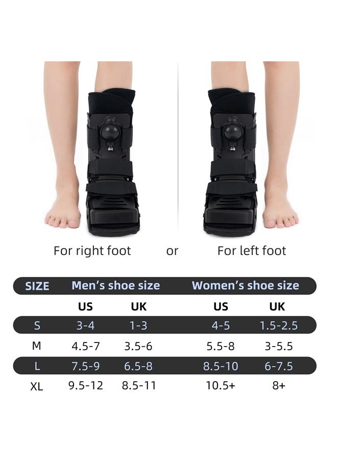 GHORTHOUD Air Cam Walker Fracture Boot Medical Inflatable Walking Boot Orthopaedic Boot for Sprained Ankle, Short Air Walker Brace for Broken Foot Achilles Tendon Injury Black (Large) - Image 3