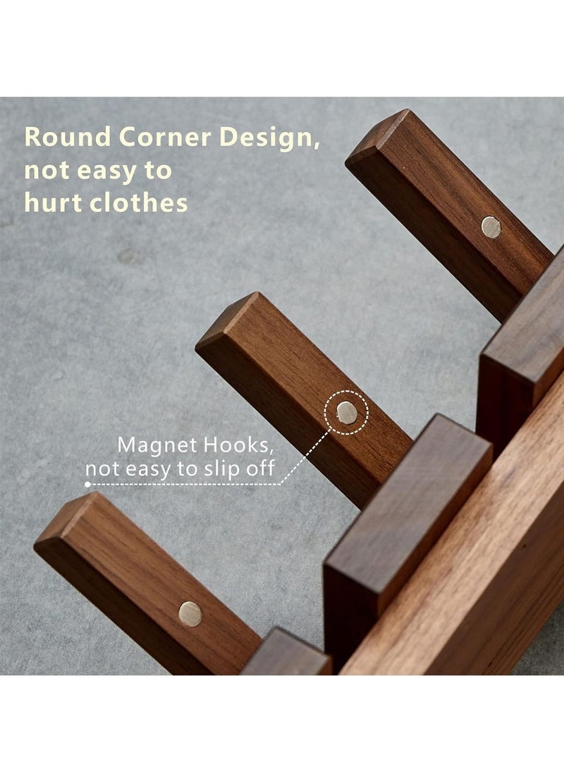 Arabest Coat Hanger Wall Mount Decorative Wooden Wall Mounted Coat Rack with Piano Key Hooks for Your Entryway Easily Holds All of Your Coats, Jackets Or Bags Hat Rack - Image 3