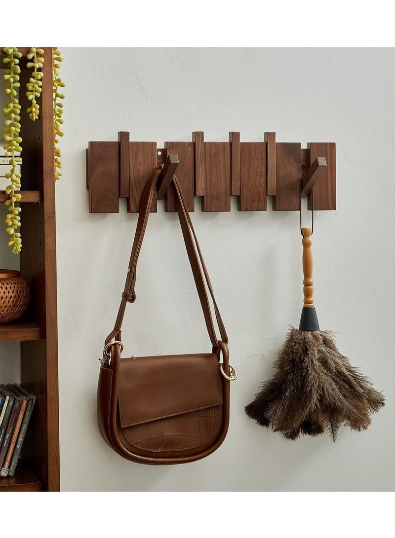 Arabest Coat Hanger Wall Mount Decorative Wooden Wall Mounted Coat Rack with Piano Key Hooks for Your Entryway Easily Holds All of Your Coats, Jackets Or Bags Hat Rack - Image 5